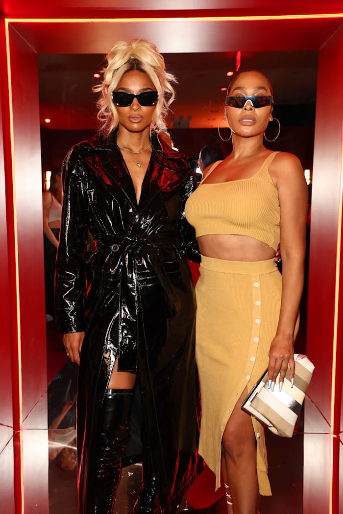 (L-R) Ciara and La La Anthony attend the REVOLVE Gallery NYFW Presentation